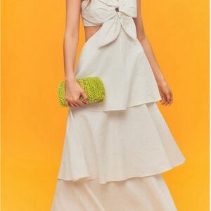 Farm Rio Off White Flower Maxi Dress S